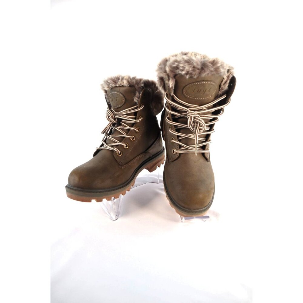 Lugz Slip Resistant Women's Olive Green Fur-Lined Winter Boots Size 7